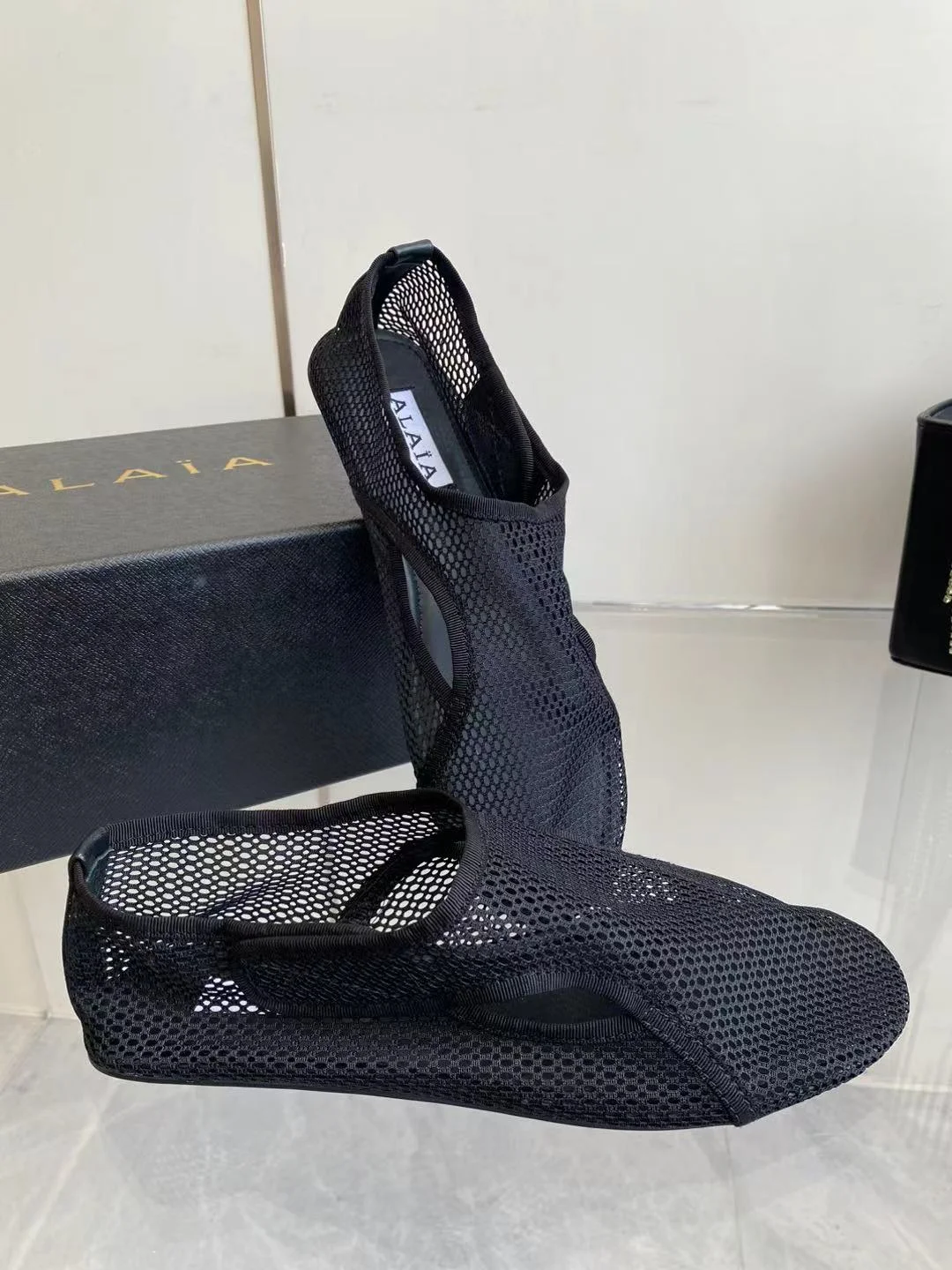 ALAIA Flats Woven Fabric Black EU35-39 D1202609110510 - Image 7