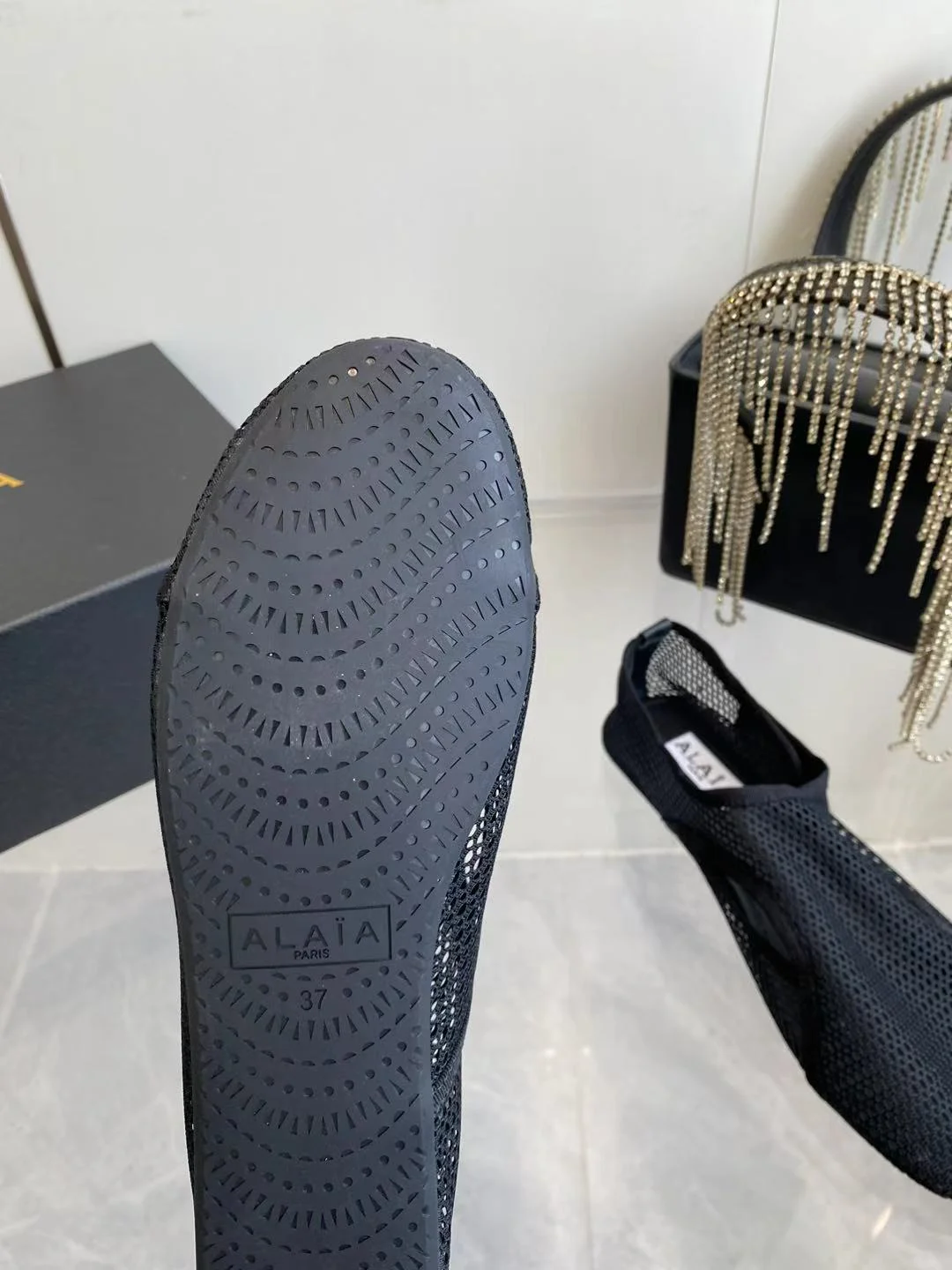 ALAIA Flats Woven Fabric Black EU35-39 D1202609110510 - Image 9