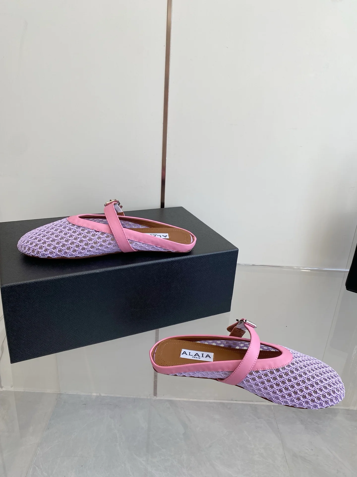 ALAIA Flats Woven Fabric Pink-Purple EU35-39 B10202609110495 - Image 8