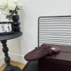 ALAIA Slides Cashmere Lambskin Burgundy EU35-42 B50202609110488