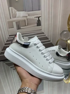 Alternative view of ALEXANDER MCQUEEN Sneakers Calf Leather White-Silver EU34-46 B60202609111937