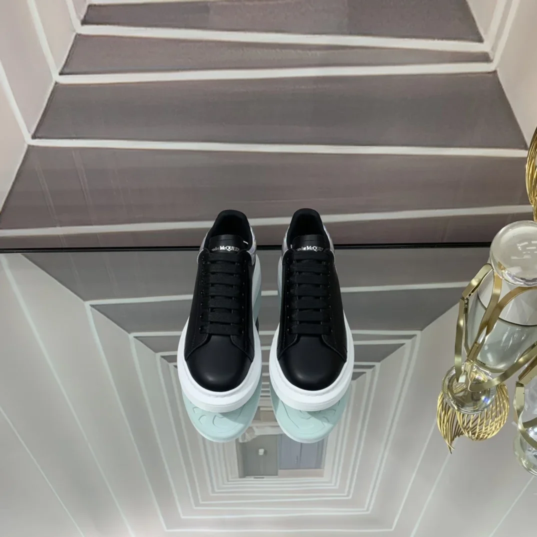 ALEXANDER MCQUEEN Sneakers Leather Black-White EU34-46 B60202609111940 - Image 6