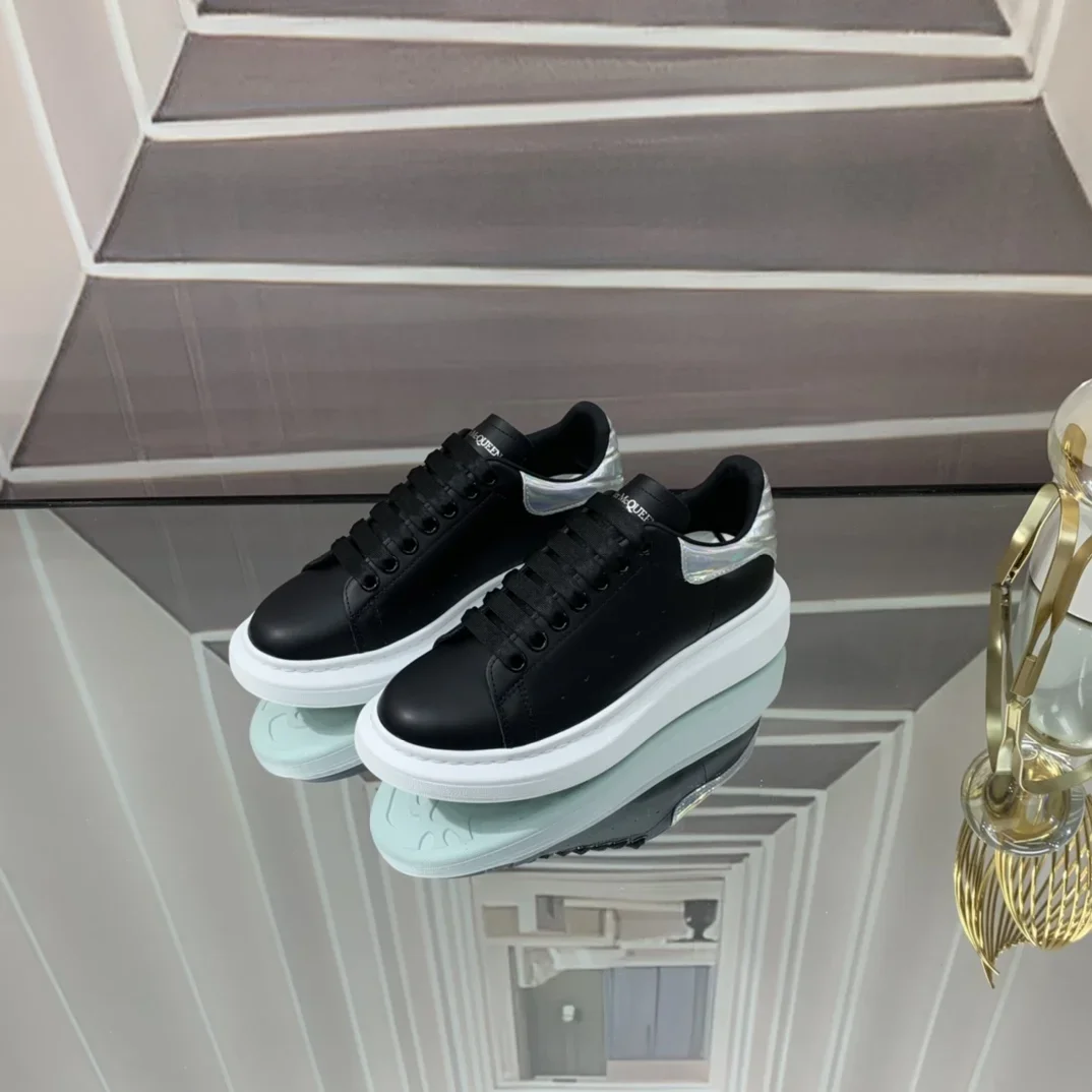 ALEXANDER MCQUEEN Sneakers Leather Black-White EU34-46 B60202609111940 - Image 7