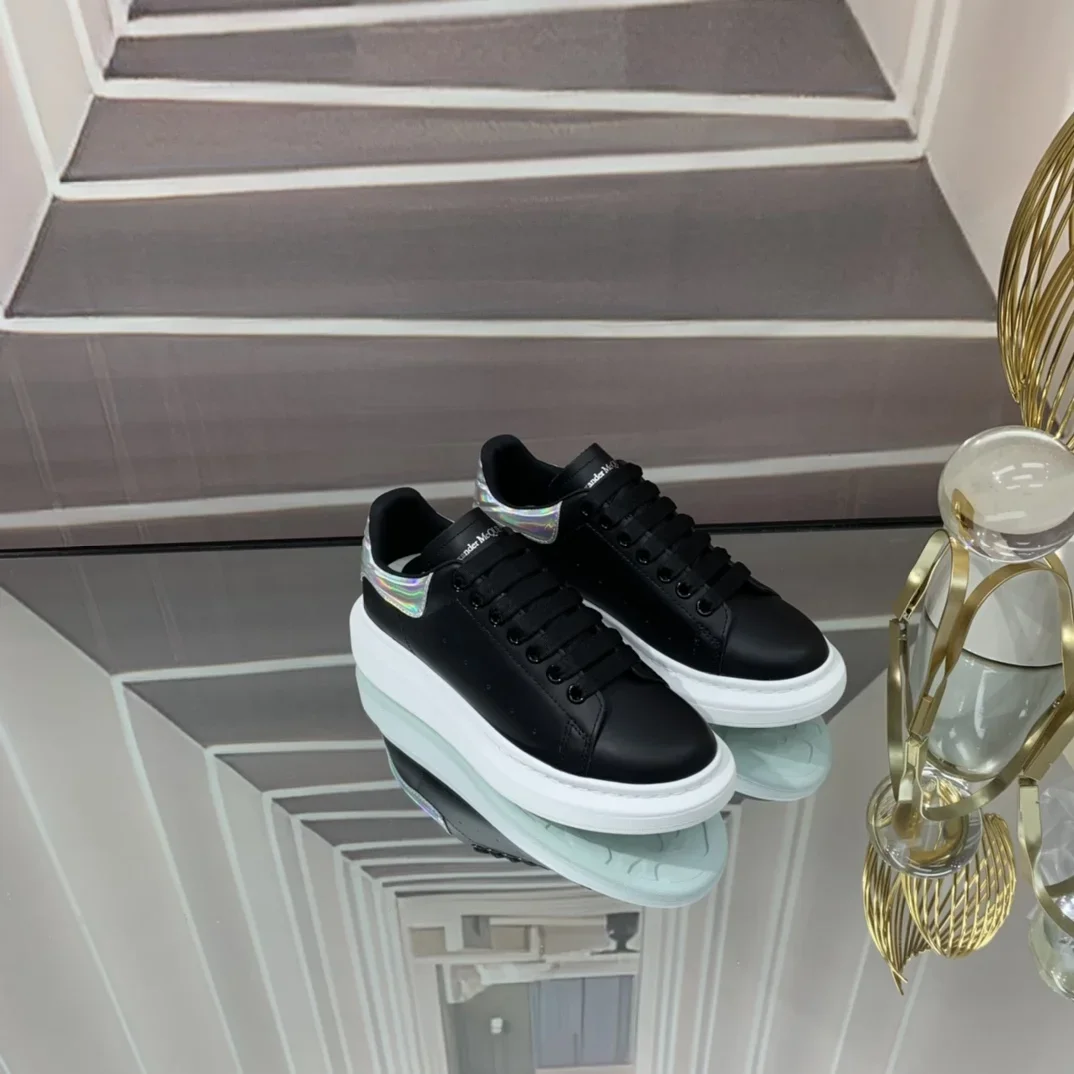 ALEXANDER MCQUEEN Sneakers Leather Black-White EU34-46 B60202609111940 - Image 9
