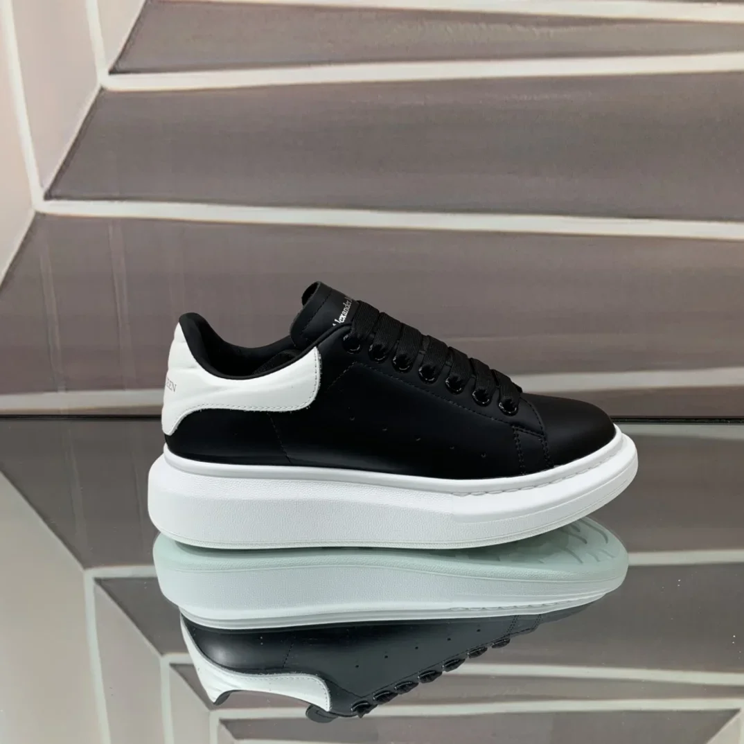 ALEXANDER MCQUEEN Sneakers Leather Black-White EU34-46 B60202609111941 - Image 4