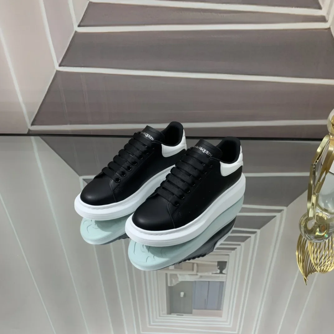 ALEXANDER MCQUEEN Sneakers Leather Black-White EU34-46 B60202609111941 - Image 8