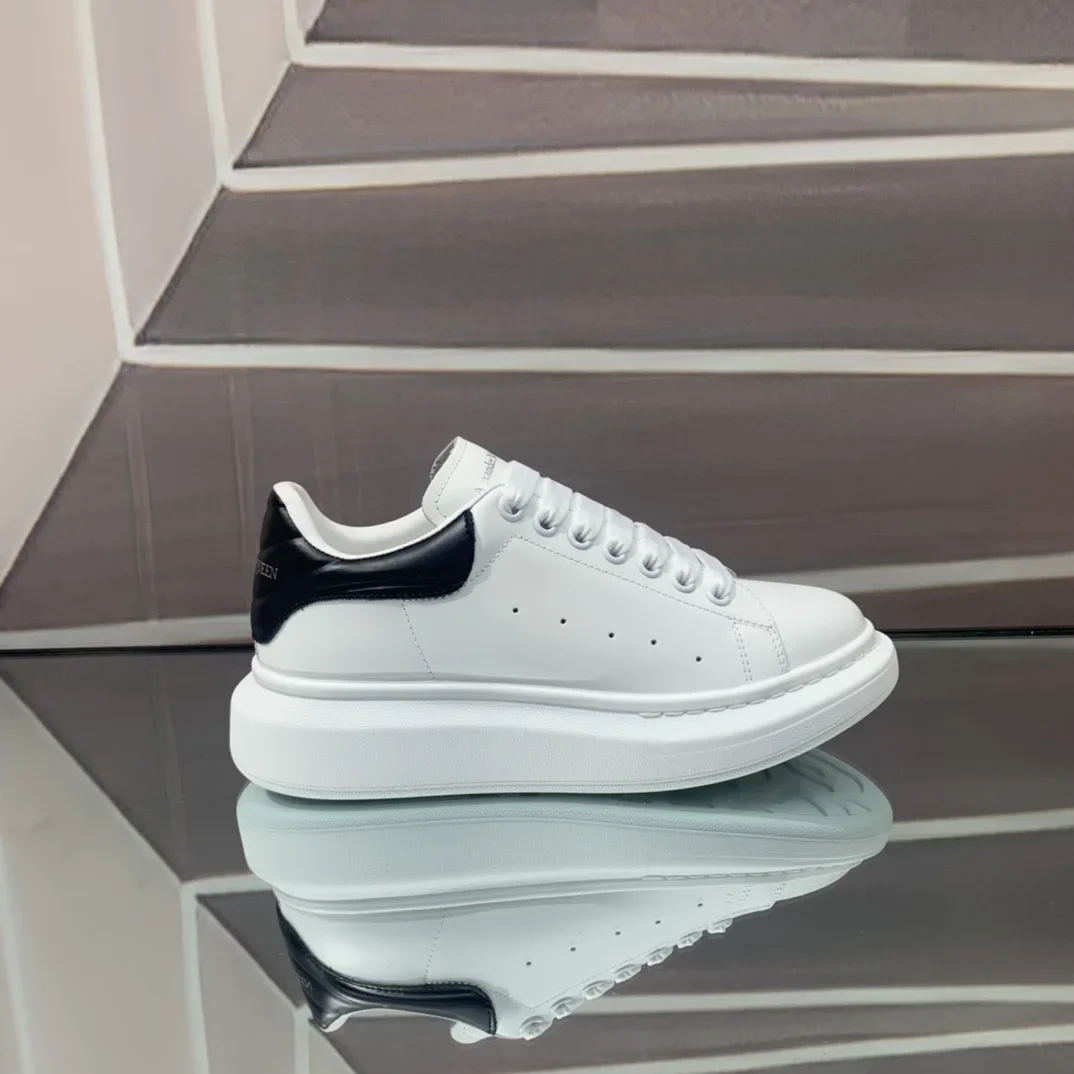 ALEXANDER MCQUEEN Sneakers Leather White-Black EU34-46 B60202609111944 - Image 4