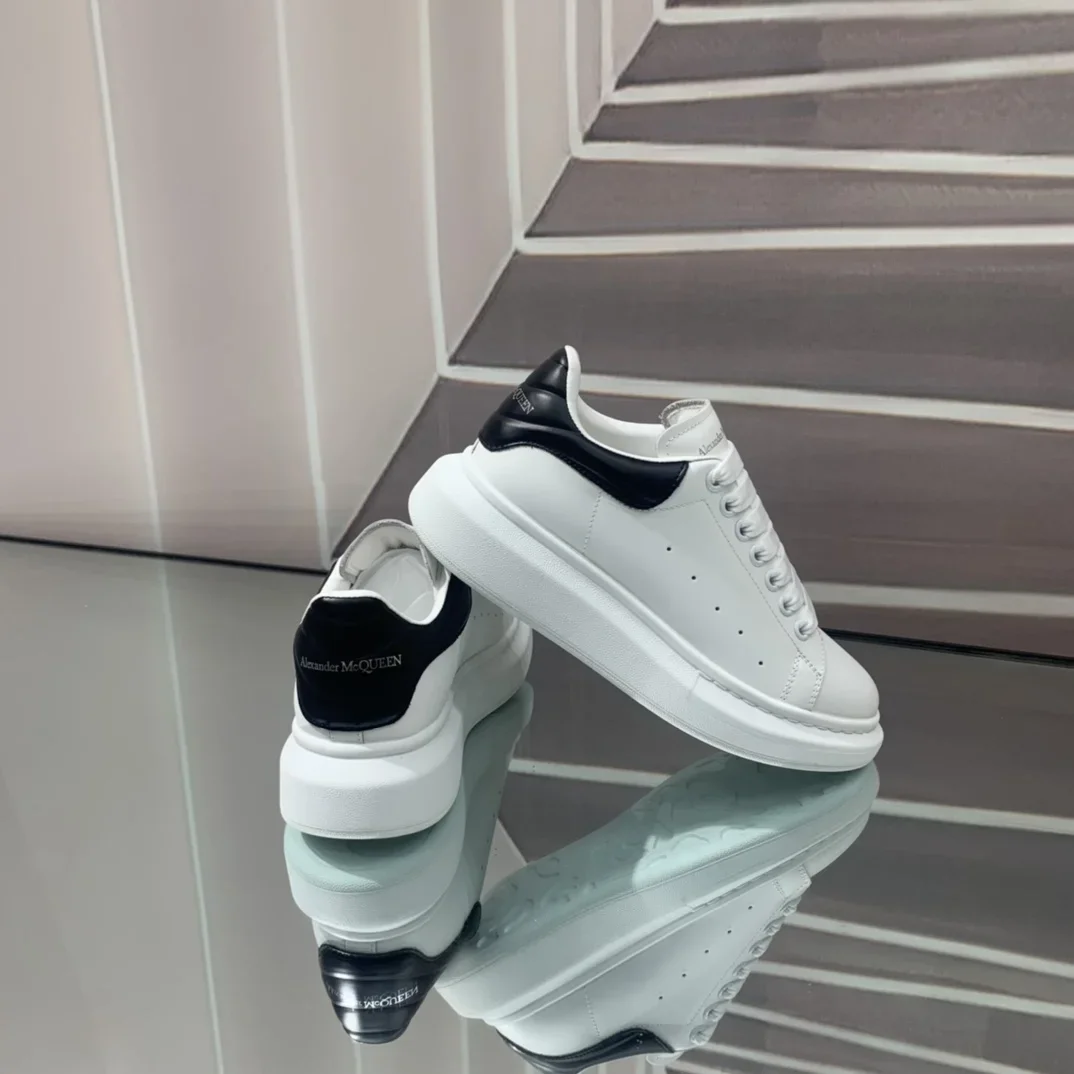 ALEXANDER MCQUEEN Sneakers Leather White-Black EU34-46 B60202609111944 - Image 7