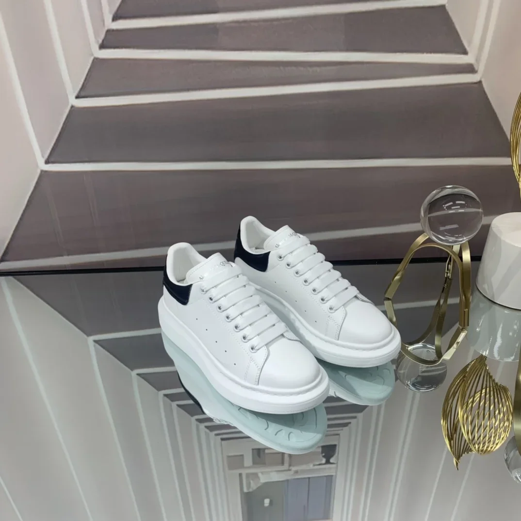 ALEXANDER MCQUEEN Sneakers Leather White-Black EU34-46 B60202609111944 - Image 8