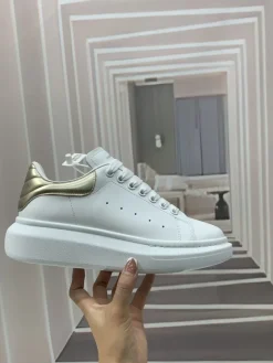 ALEXANDER MCQUEEN Sneakers Leather White-Gold EU34-46 B60202609111955