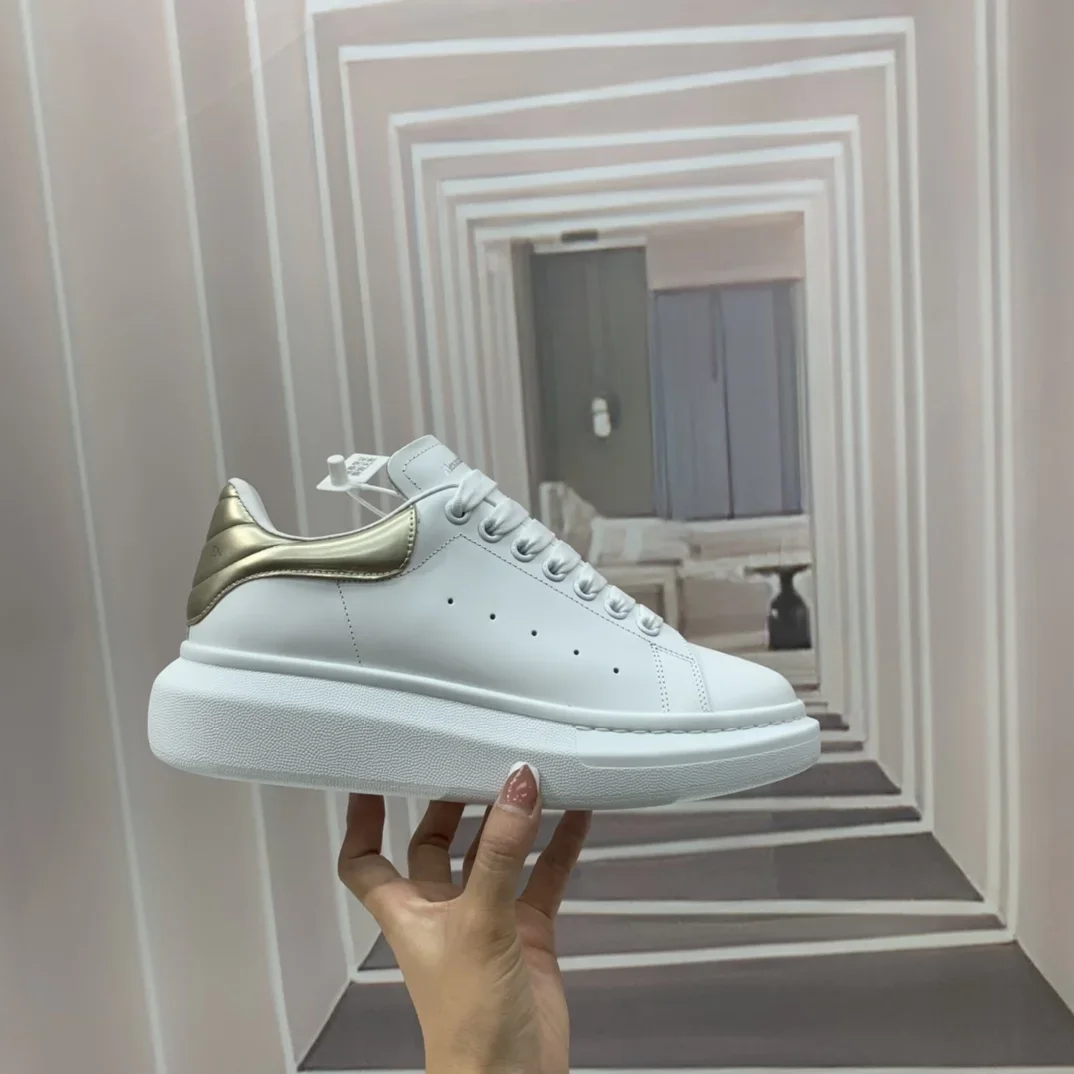 ALEXANDER MCQUEEN Sneakers Leather White-Gold EU34-46 B60202609111955