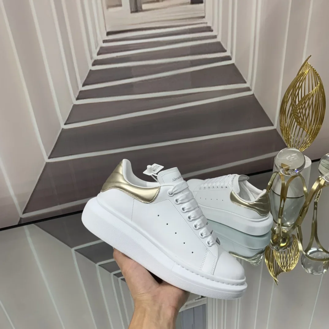 ALEXANDER MCQUEEN Sneakers Leather White-Gold EU34-46 B60202609111955 - Image 3