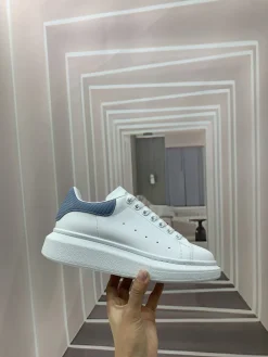 ALEXANDER MCQUEEN Sneakers Silk Leather White-Blue EU34-46 B60202609111954