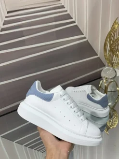 Alternative view of ALEXANDER MCQUEEN Sneakers Silk Leather White-Blue EU34-46 B60202609111954