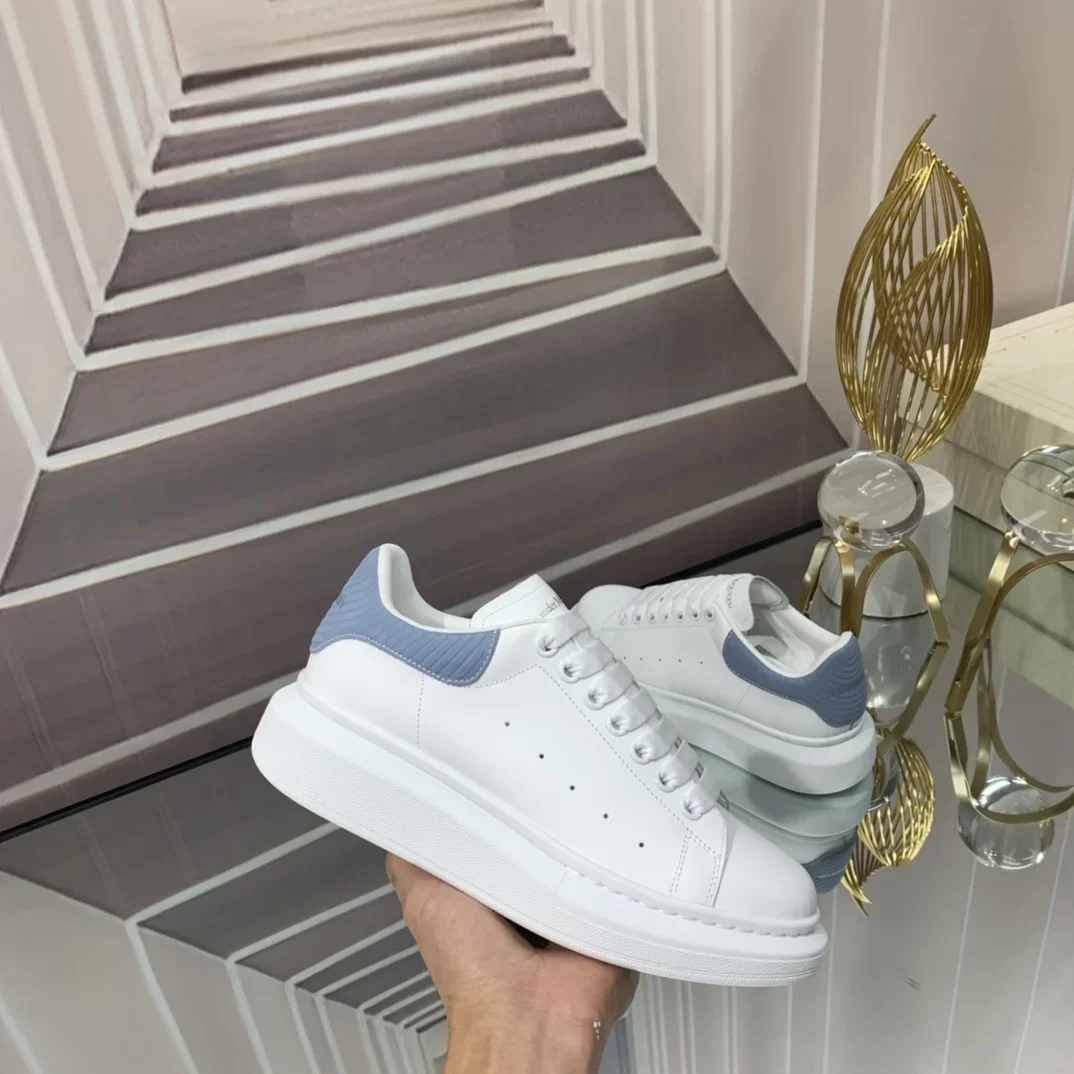 ALEXANDER MCQUEEN Sneakers Silk Leather White-Blue EU34-46 B60202609111954 - Image 2