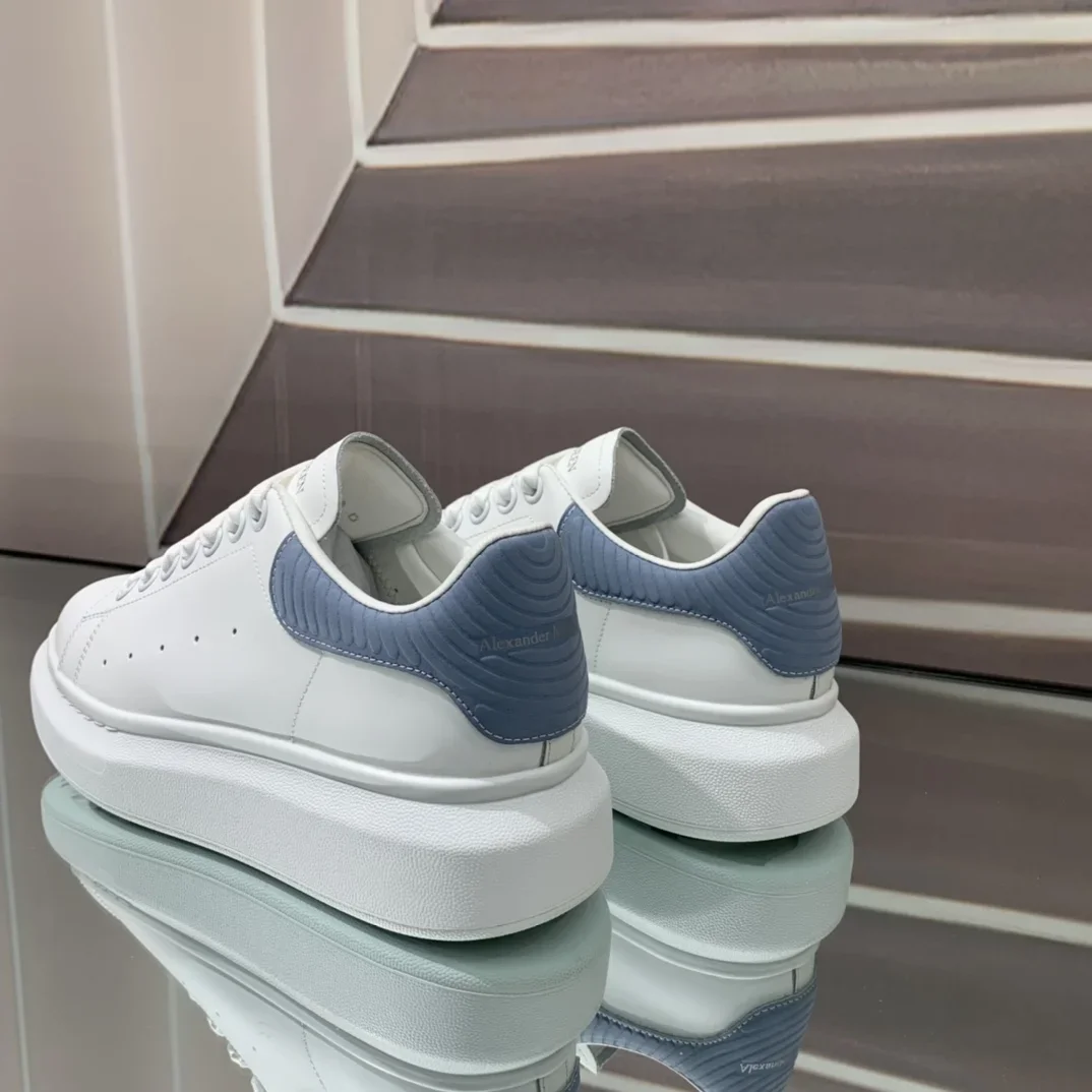ALEXANDER MCQUEEN Sneakers Silk Leather White-Blue EU34-46 B60202609111954 - Image 3