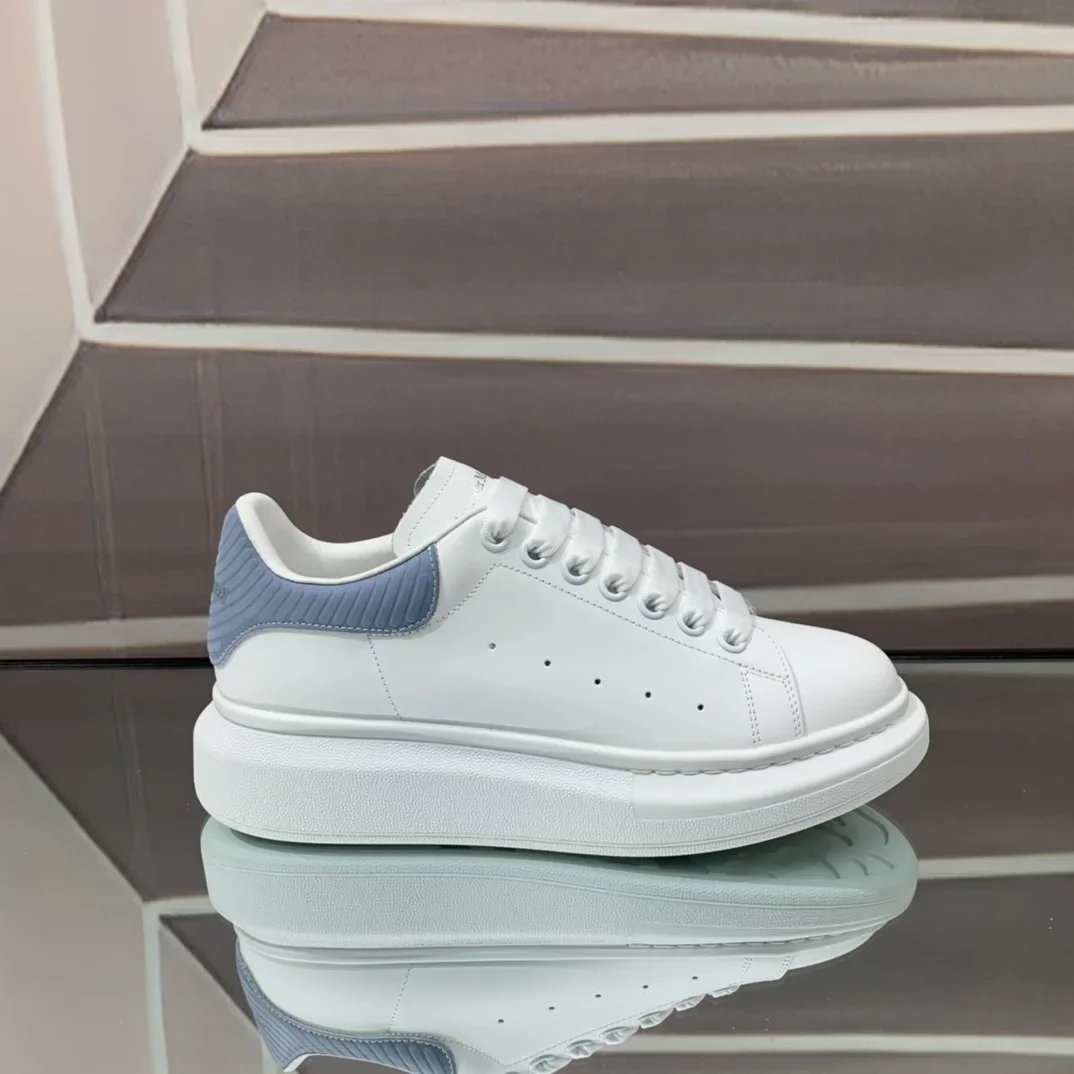 ALEXANDER MCQUEEN Sneakers Silk Leather White-Blue EU34-46 B60202609111954 - Image 4