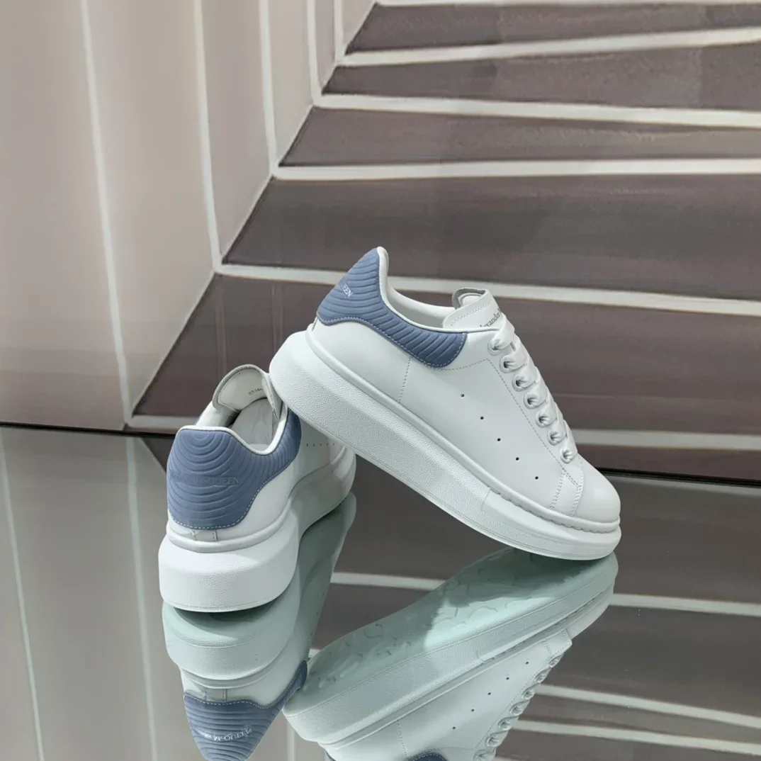 ALEXANDER MCQUEEN Sneakers Silk Leather White-Blue EU34-46 B60202609111954 - Image 5
