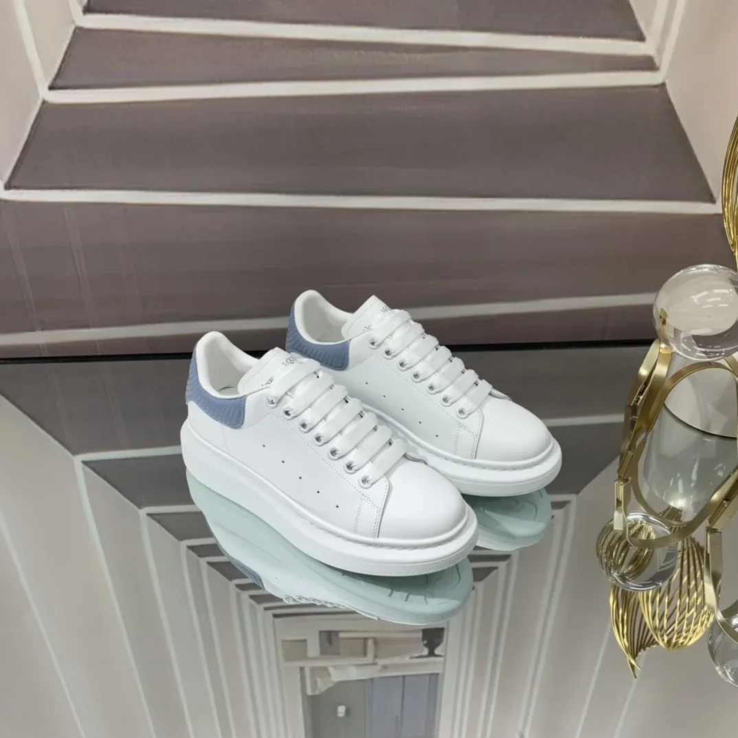 ALEXANDER MCQUEEN Sneakers Silk Leather White-Blue EU34-46 B60202609111954 - Image 6