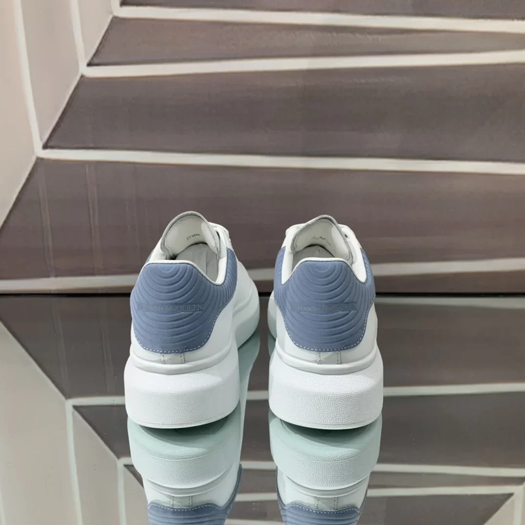 ALEXANDER MCQUEEN Sneakers Silk Leather White-Blue EU34-46 B60202609111954 - Image 9