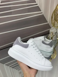 Alternative view of ALEXANDER MCQUEEN Sneakers Silk Leather White-Grey EU34-46 B60202609111947