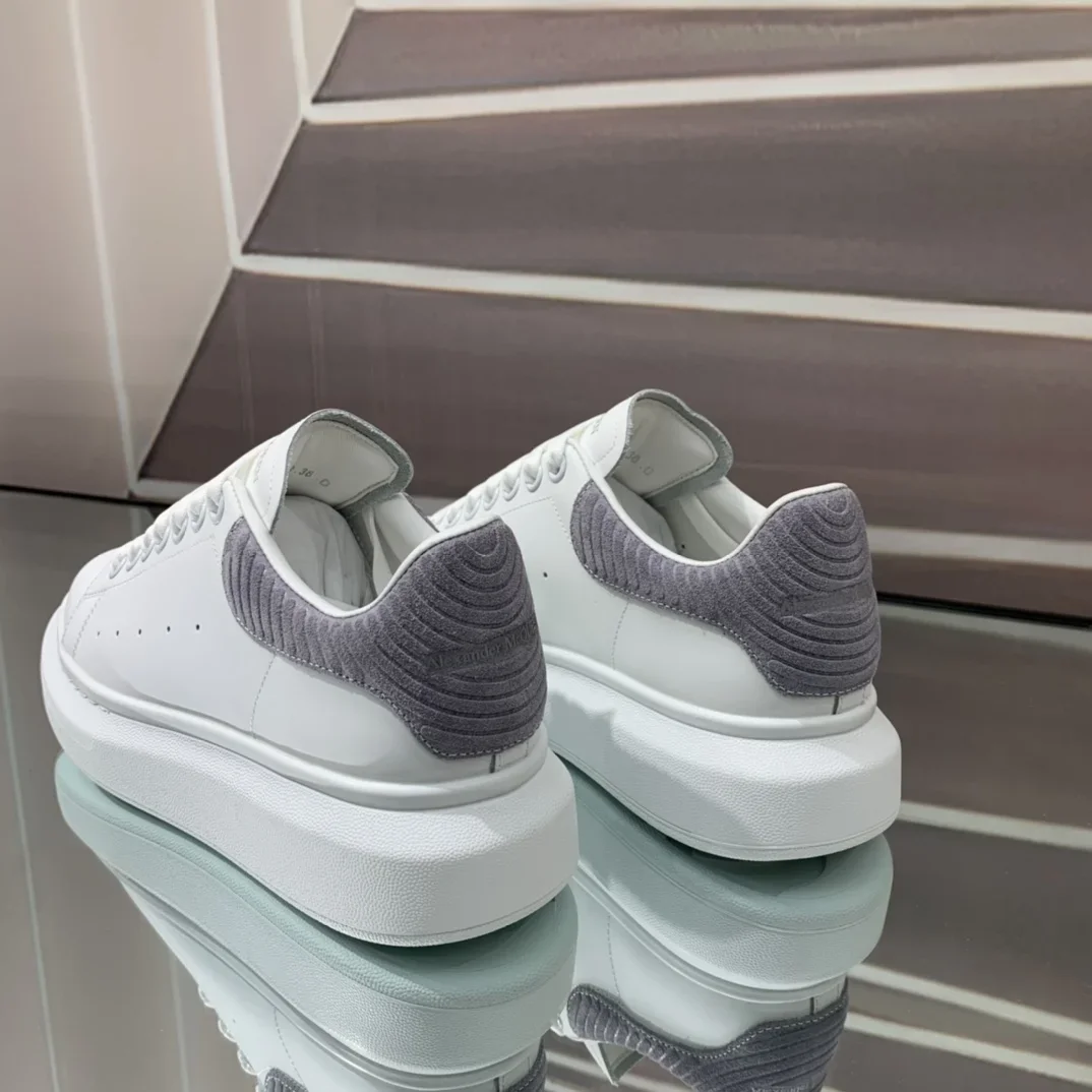 ALEXANDER MCQUEEN Sneakers Silk Leather White-Grey EU34-46 B60202609111947 - Image 3