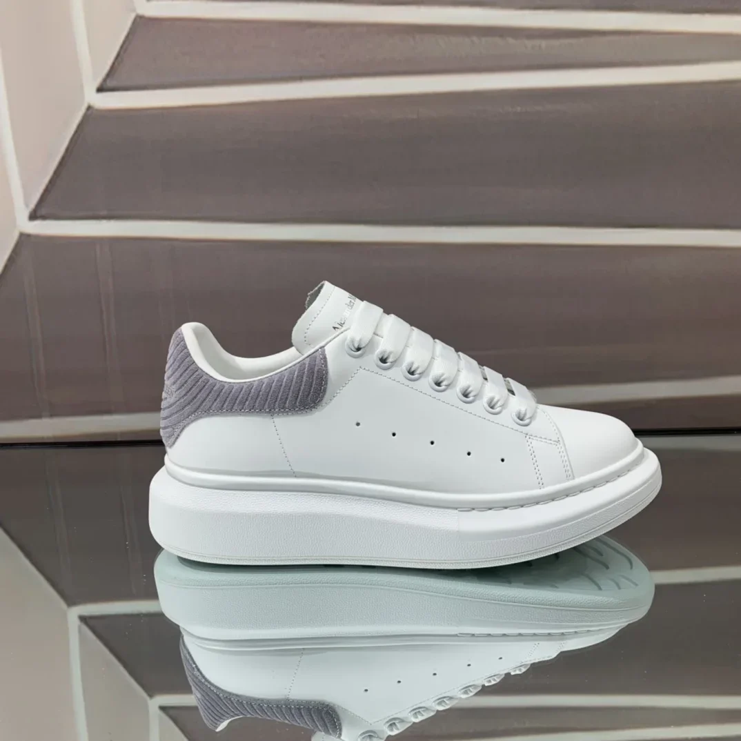ALEXANDER MCQUEEN Sneakers Silk Leather White-Grey EU34-46 B60202609111947 - Image 4