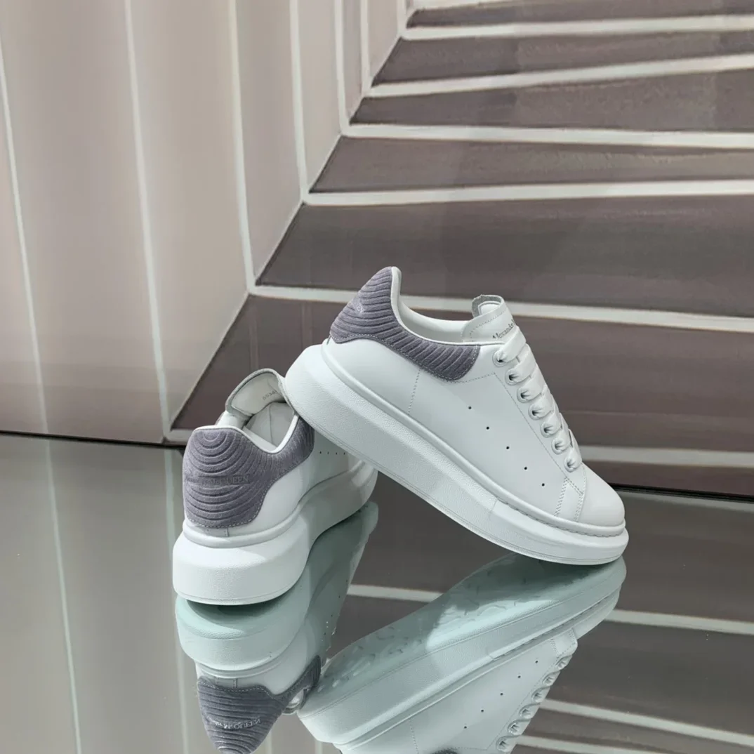 ALEXANDER MCQUEEN Sneakers Silk Leather White-Grey EU34-46 B60202609111947 - Image 5