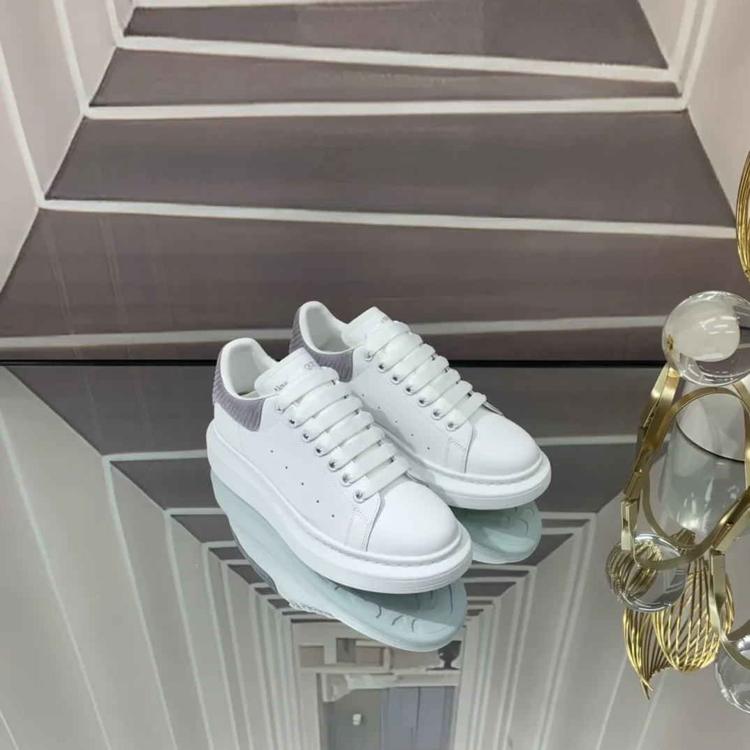 ALEXANDER MCQUEEN Sneakers Silk Leather White-Grey EU34-46 B60202609111947 - Image 6