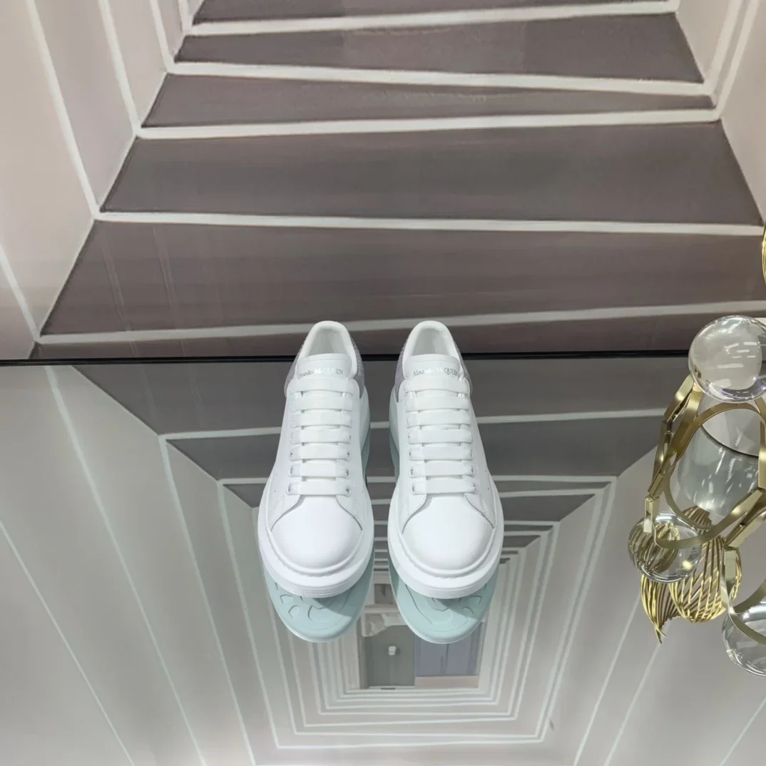 ALEXANDER MCQUEEN Sneakers Silk Leather White-Grey EU34-46 B60202609111947 - Image 7