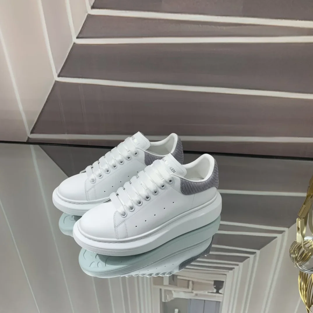 ALEXANDER MCQUEEN Sneakers Silk Leather White-Grey EU34-46 B60202609111947 - Image 8