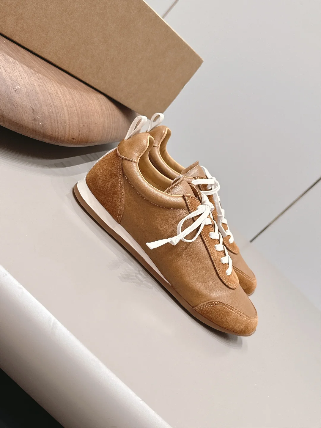 ALEXANDER WANG Flats Suede Leather Brown-White EU35-39 B90202609111543 - Image 2