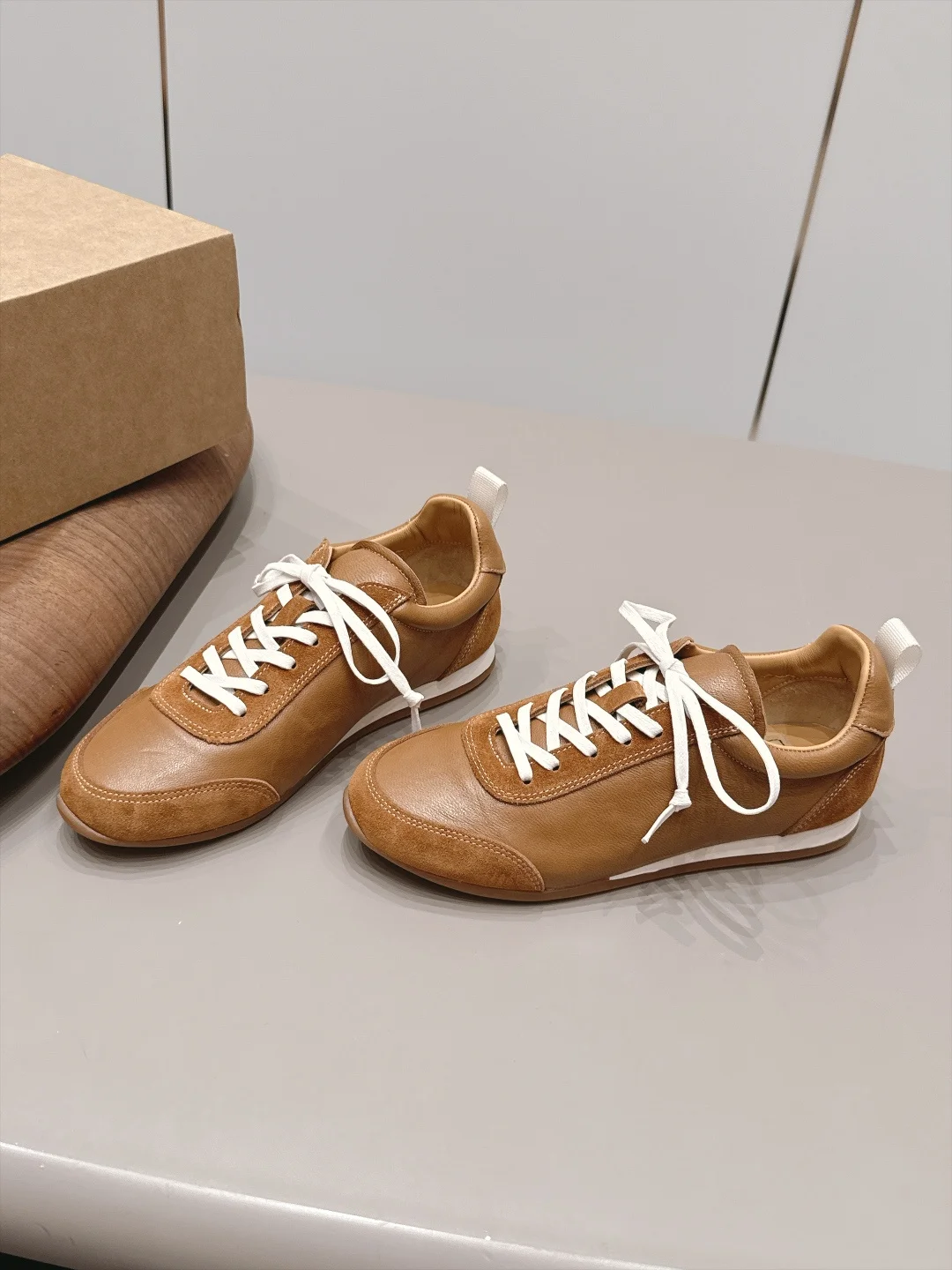 ALEXANDER WANG Flats Suede Leather Brown-White EU35-39 B90202609111543 - Image 3
