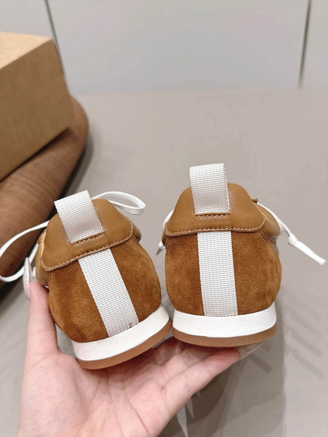 ALEXANDER WANG Flats Suede Leather Brown-White EU35-39 B90202609111543 - Image 8