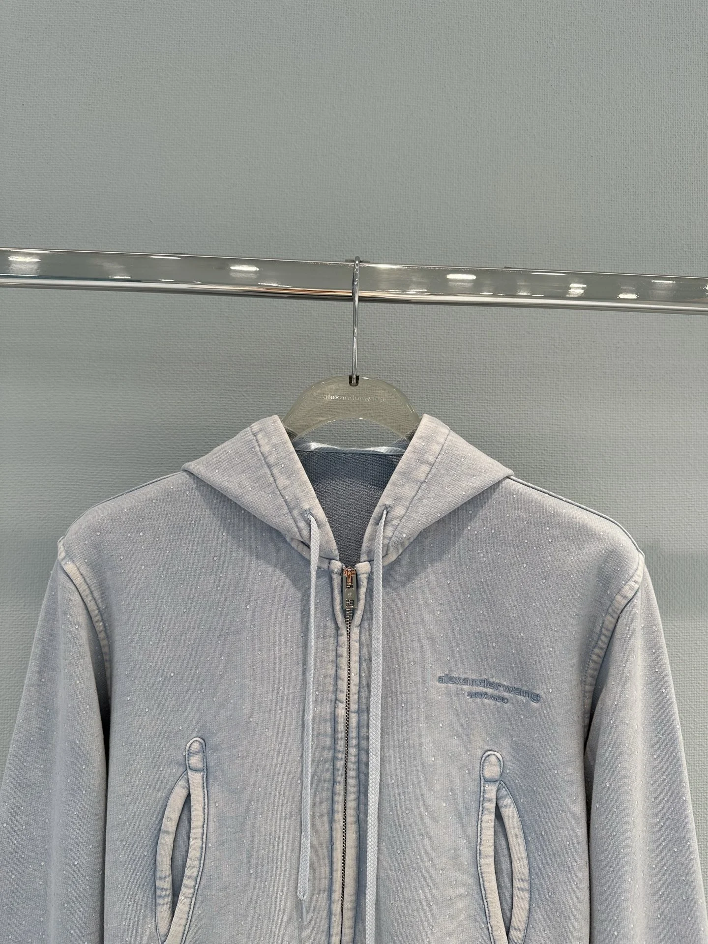 ALEXANDER WANG Jackets Cotton Blue-Gray S-M-L C20202609063116 - Image 3