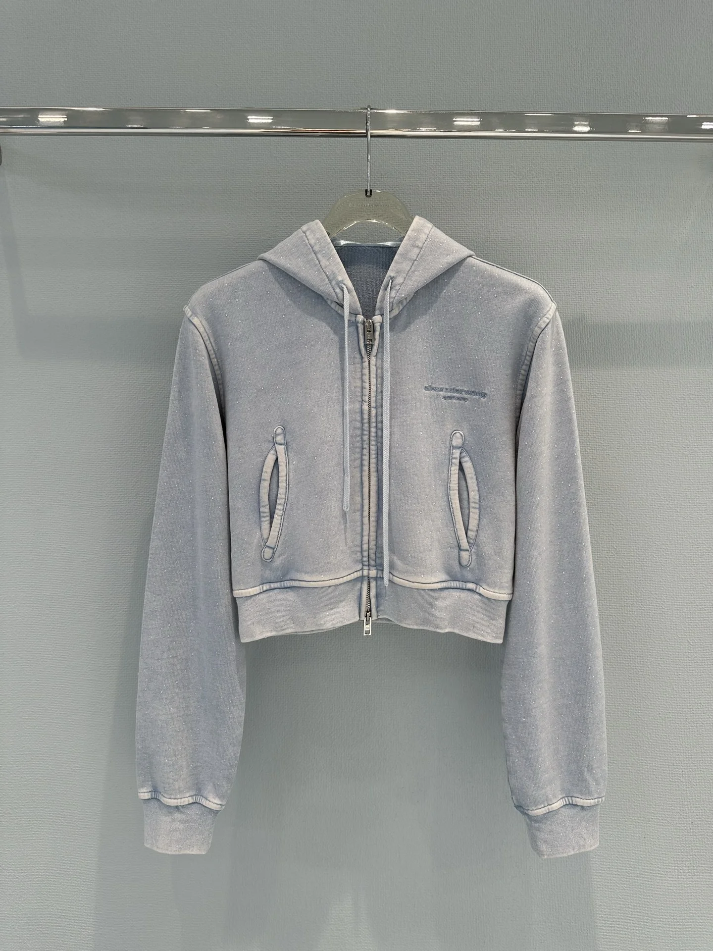 ALEXANDER WANG Jackets Cotton Blue-Gray S-M-L C20202609063116 - Image 4