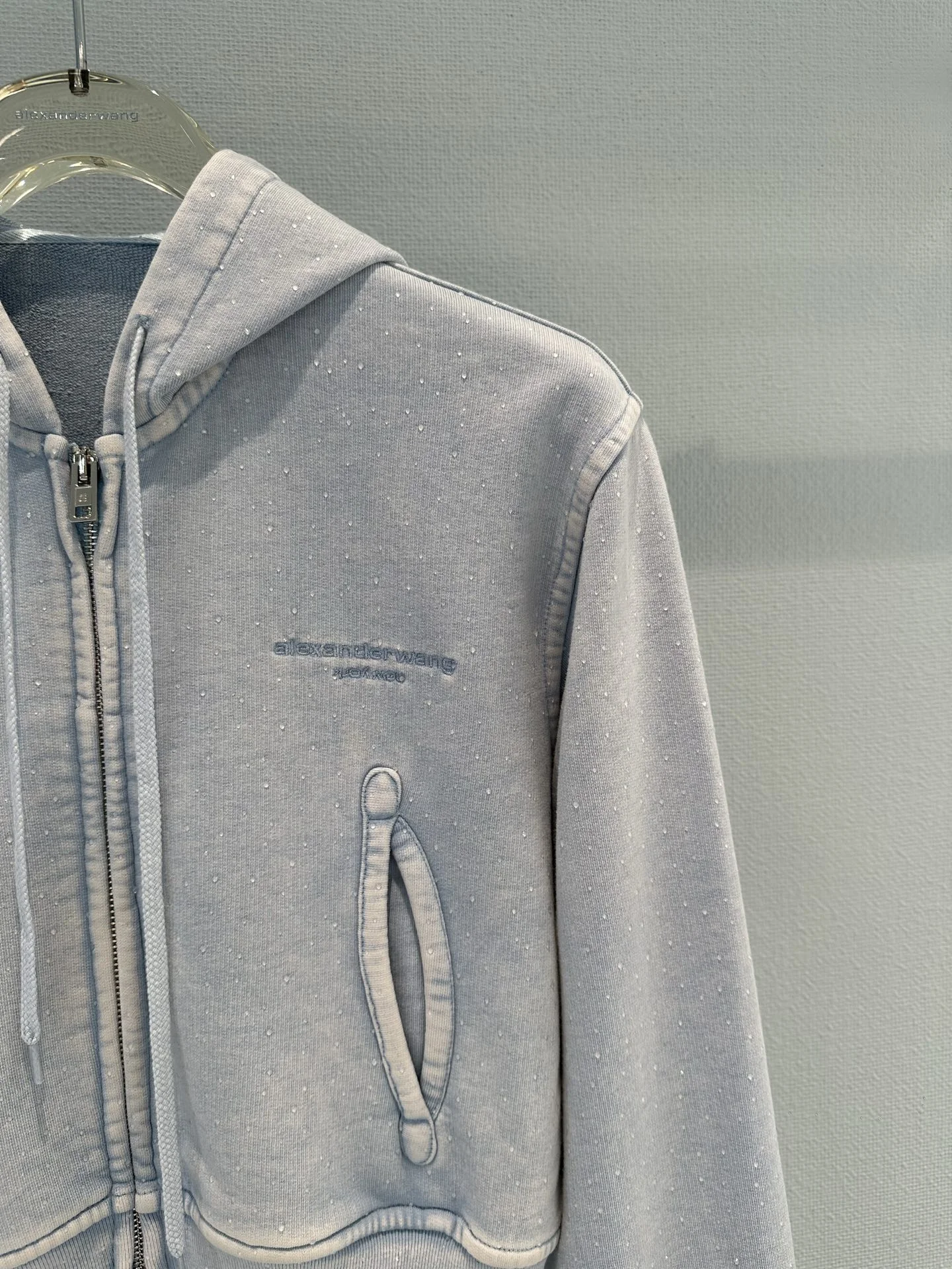 ALEXANDER WANG Jackets Cotton Blue-Gray S-M-L C20202609063116 - Image 7