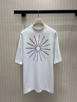 ALEXANDER WANG T-shirts Washed Cotton White-Multi S-L B10202609063217