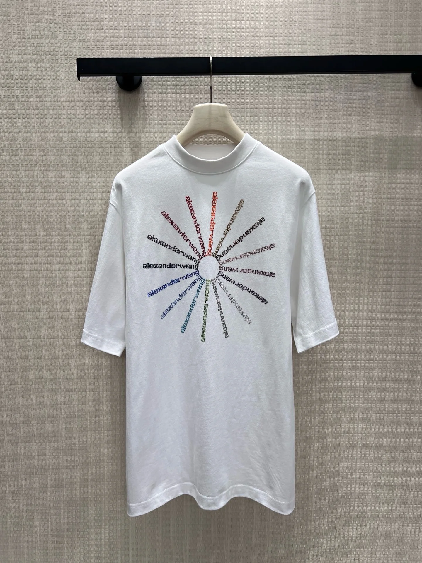 ALEXANDER WANG T-shirts Washed Cotton White-Multi S-L B10202609063217