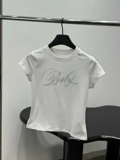 Alternative view of ALEXANDER WANG T-shirts White-Silver S-L A70202609061718