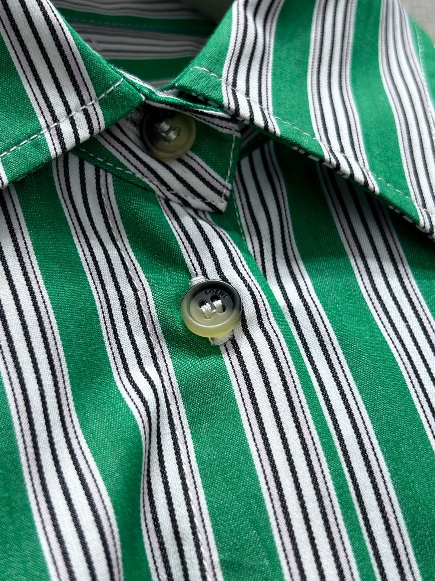 AMI Shirts Green-White S-L C05202609062510 - Image 4
