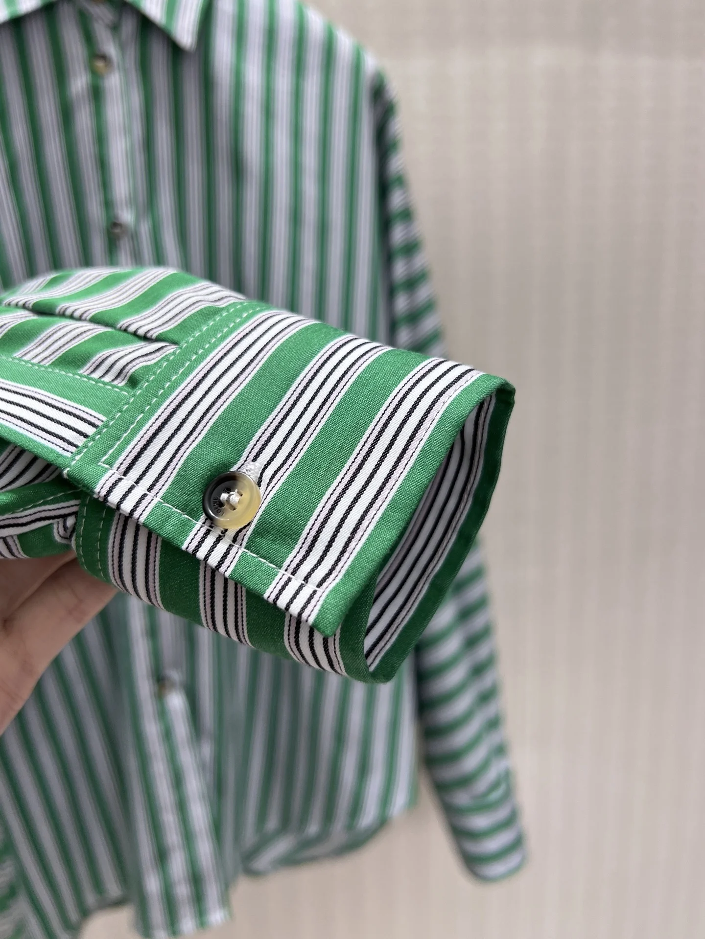 AMI Shirts Green-White S-L C05202609062510 - Image 8