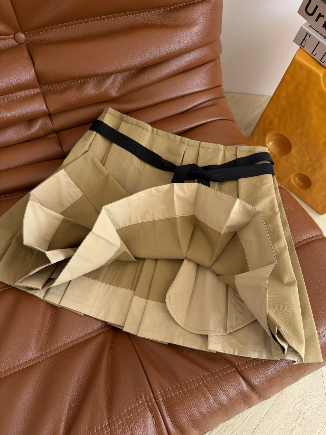 AMI Skirts Khaki-Black S-L B75202609061384 - Image 8