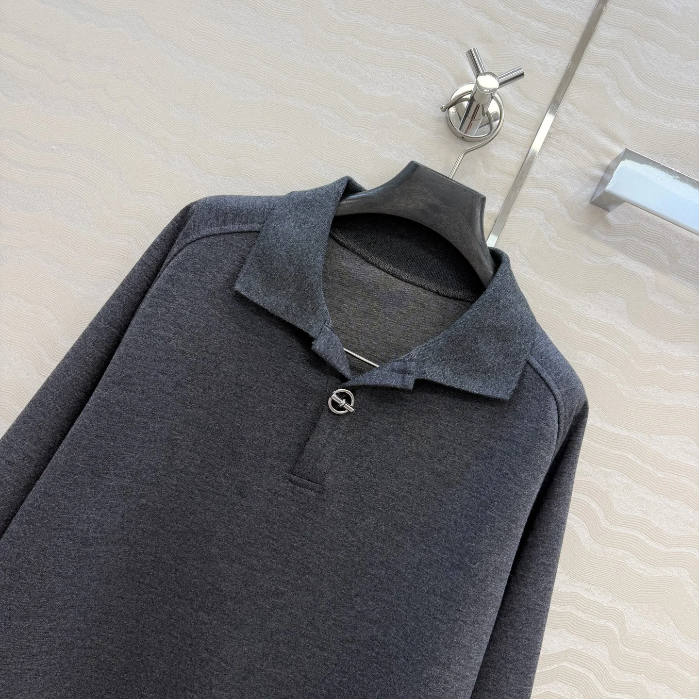 AMI Suits Acetate Wool Cotton Dark Gray S-L D30202609061271 - Image 3