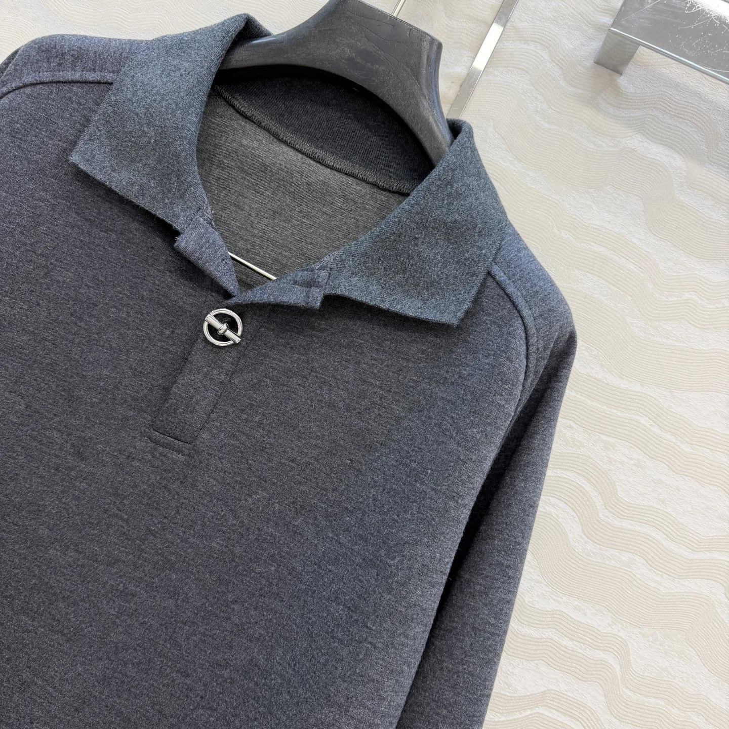 AMI Suits Acetate Wool Cotton Dark Gray S-L D30202609061271 - Image 4