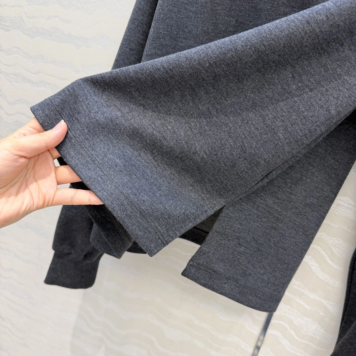 AMI Suits Acetate Wool Cotton Dark Gray S-L D30202609061271 - Image 7