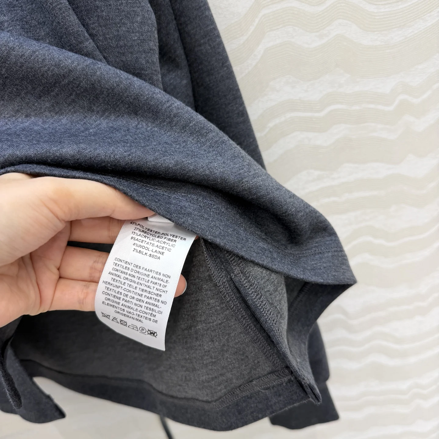 AMI Suits Acetate Wool Cotton Dark Gray S-L D30202609061271 - Image 8