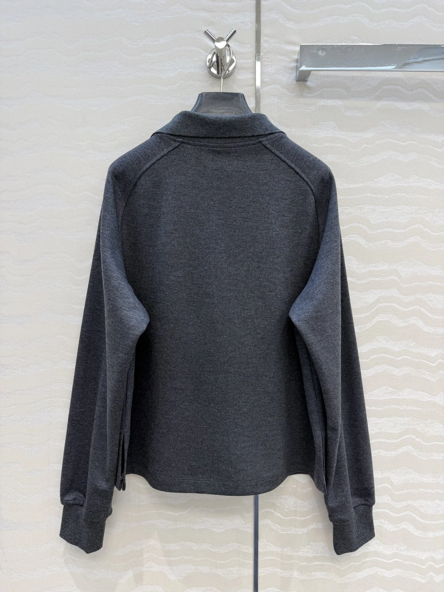 AMI Suits Acetate Wool Cotton Dark Gray S-L D30202609061271 - Image 9