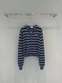 AMI Sweaters Cotton Knit Blue-Black-White S-L B35202609063119