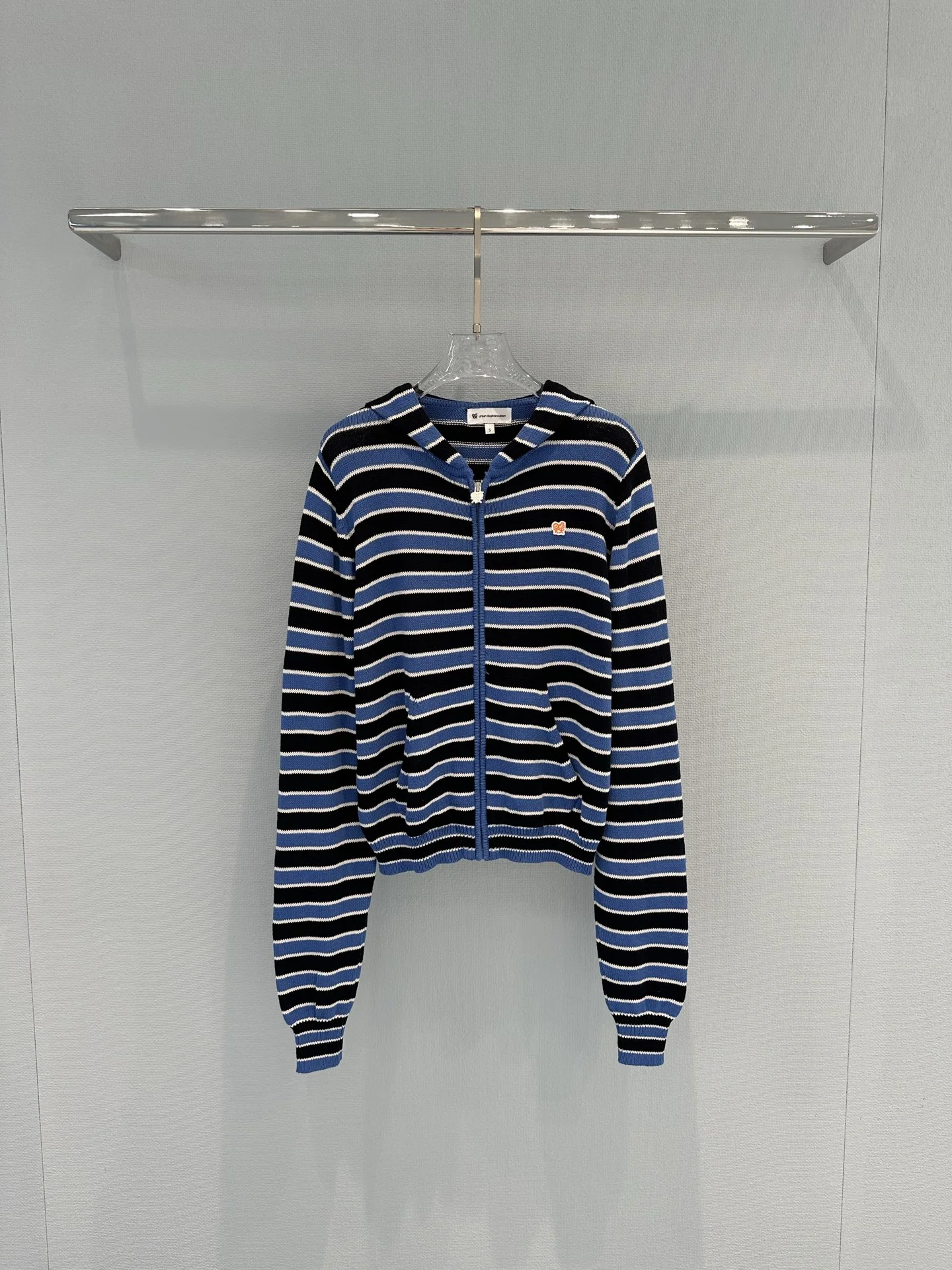 AMI Sweaters Cotton Knit Blue-Black-White S-L B35202609063119